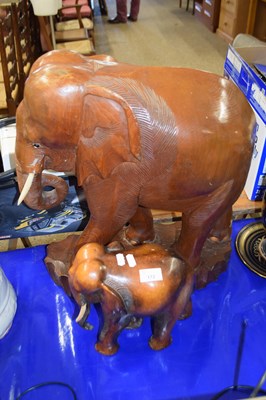 Lot 172 - Large model elephant, 55cm high plus one other