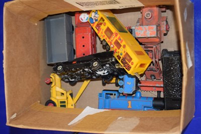 Lot 173 - Box of various assorted toy vehicles to...