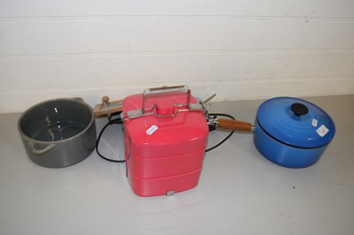 Lot 177 - Mixed Lot: Le Crueset saucepan, radio, picnic...