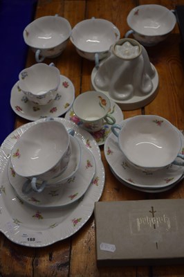 Lot 188 - Collection of Shelley floral decorated tea...