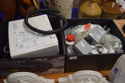 Lot 198 - Two boxes of various electrical spares to...