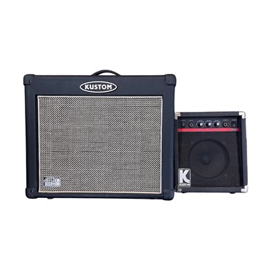 Lot 266 - A Kustom Dual 35 DFX guitar amp with Celestion...