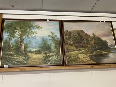 Lot 230 - P Claremont, study of an upland scene with...