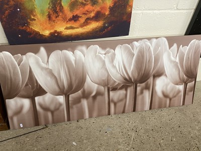 Lot 253 - Modern canvas print of tulips