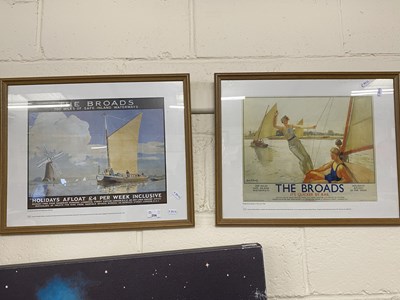 Lot 254 - Two reproduction railway prints advertising...