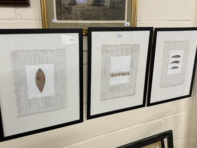 Lot 265 - Group of three mixed media abstract studies...