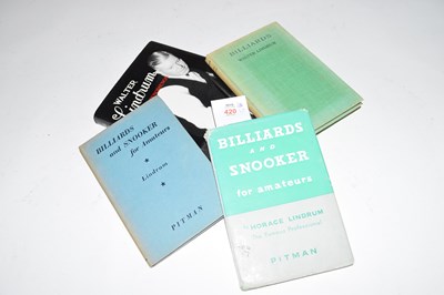 Lot 420 - WALTER LINDRUM & HORACE: BILLIARDS AND SNOOKER...
