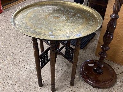 Lot 274 - Brass Benares tray top table