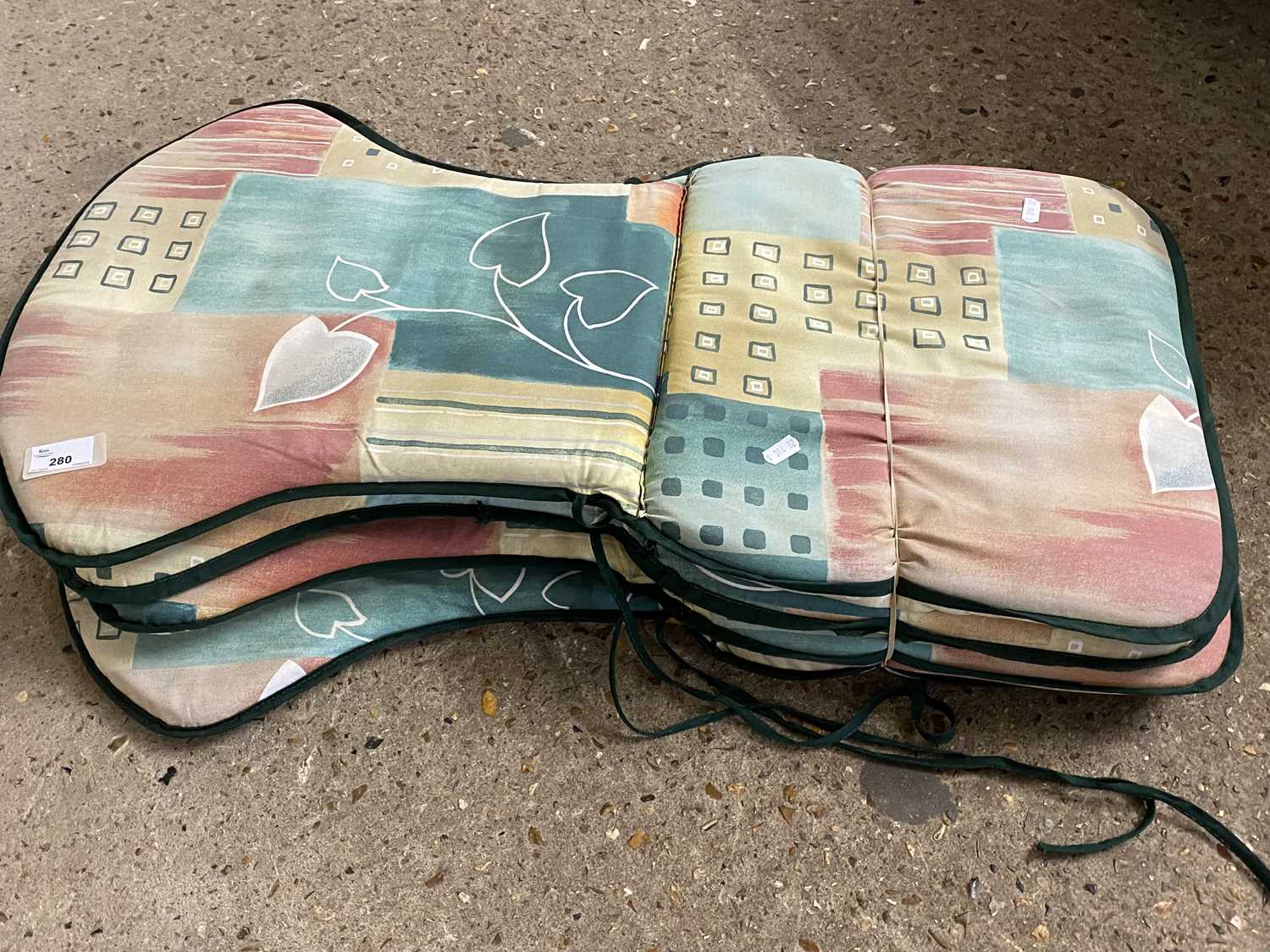 Lot 280 Four garden chair cushions