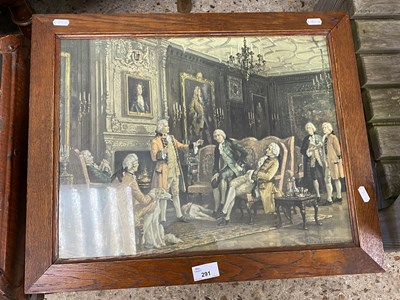 Lot 291 - Small coffee table with picture top