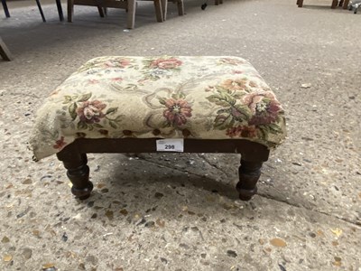 Lot 298 - Small floral topped stool