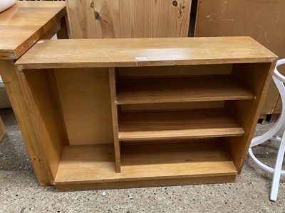 Lot 300 - Modern pine bookcase cabinet