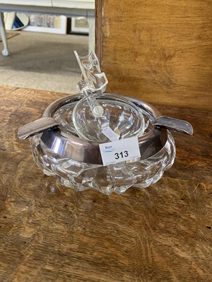 Lot 313 - Large glass ashtray and one other (2)