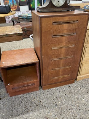 Lot 316 - G-Plan six drawer chest together with a...