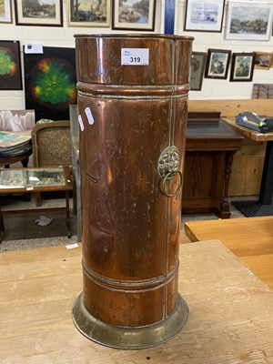 Lot 319 - Copper stick stand