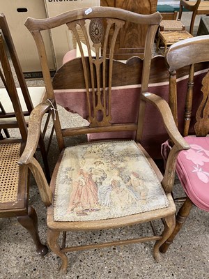 Lot 323 - Edwardian mahogany framed carver chair