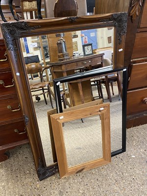 Lot 328 - Modern rectangular bevelled wall mirror in...