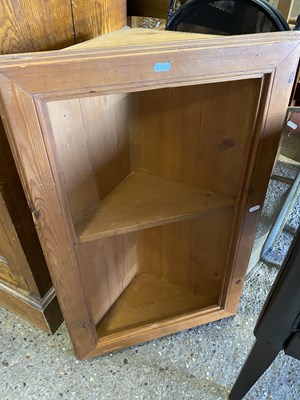 Lot 331 - A small pine wall mounted corner cabinet