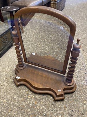 Lot 345 - Victorian dressing table mirror with barley...