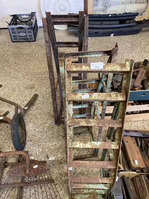 Lot 353 - Two pairs of iron car ramps