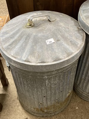 Lot 362 - Galvanised dustbin