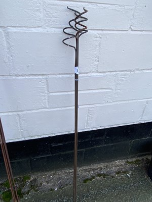 Lot 394 - Bundle of hand made iron plant supports