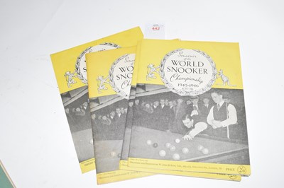 Lot 442 - Four souvenir of the World Snooker...