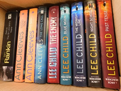 Lot 463 - 1 box - Novels Lee Child, Ann Cleeves etc