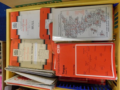 Lot 484 - 3 boxes - Ordnance Survey maps