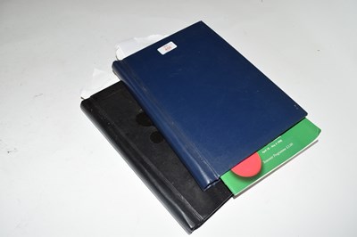 Lot 450 - Two albums containing snooker programmes to...