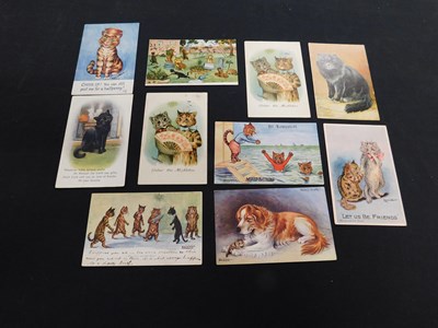 Lot 319 - Packet - 10 Louis Wain coloured cat picture...