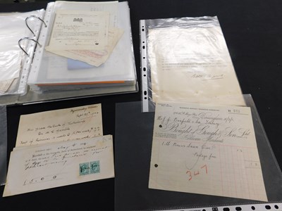 Lot 355 - Ring binder containing a large collection of...