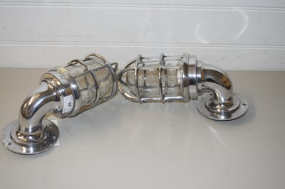 Lot 25 - PAIR OF CHROME FINISH SHIP'S LIGHTS