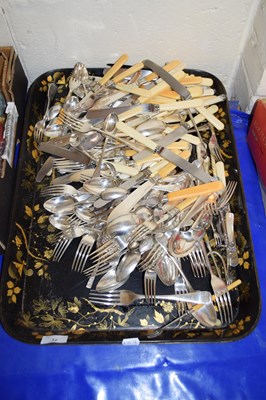 Lot 32 - LARGE MIXED LOT OF SILVER PLATED AND STEEL...