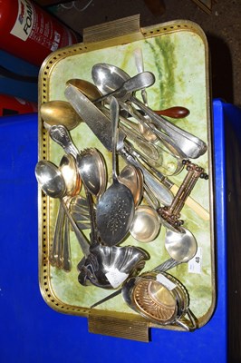 Lot 48 - TRAY VARIOUS ASSORTED SILVER PLATED CUTLERY