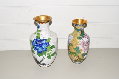 Lot 57 - TWO 20TH CENTURY CHINESE CLOISONNE VASES OF...