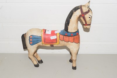 Lot 75 - PAINTED MODEL WOODEN HORSE