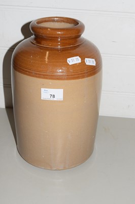 Lot 78 - STONEWARE STORAGE JAR