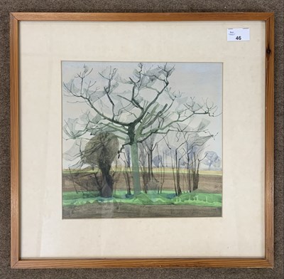 Lot 46 - Moss Fuller RCA (British, 1937-1921), trees in...