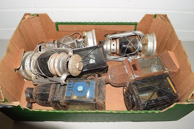 Lot 86 - BOX VARIOUS STORM LANTERNS