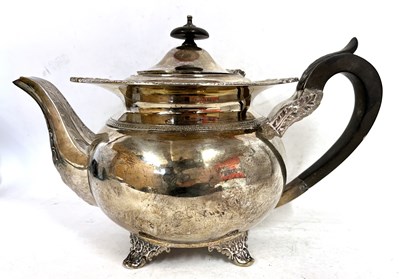 Lot 210 - A George V silver teapot of globular form...