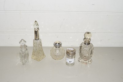 Lot 97 - MIXED LOT SMALL DRESSING TABLE JARS TO INCLUDE...