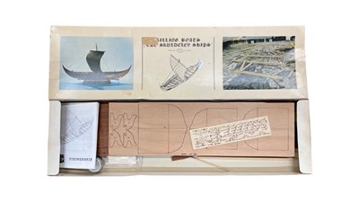 Lot 211 - A boxed Danish Viking Boat wooden building kit,...