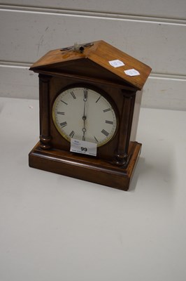 Lot 99 - SMALL LATE 19TH CENTURY MANTEL CLOCK IN WALNUT...