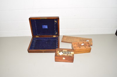 Lot 101 - MIXED LOT COMPRISING TWO CRIBBAGE BOXES,...