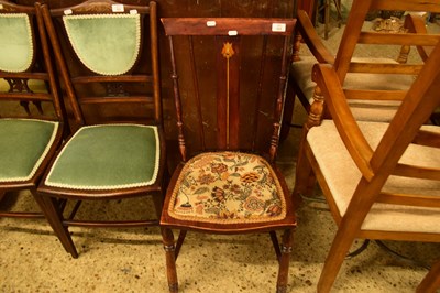 Lot 364 - SMALL 19TH CENTURY STAINED BEECH SIDE CHAIR...