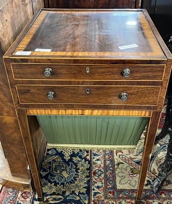 Lot 517 - A 19th Century rosewood and inlaid combination...