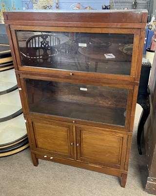 Lot 526 - Globe Wernicke mahogany stacking bookcase...