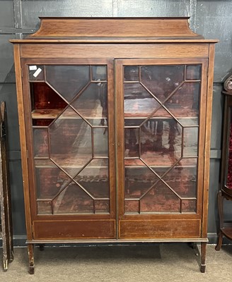 Lot 537 - Edwardian astragal glazed mahogany framed...