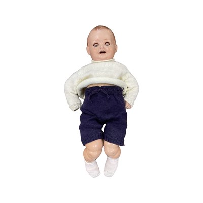 Lot 315 - A large vintage  composite baby doll with...